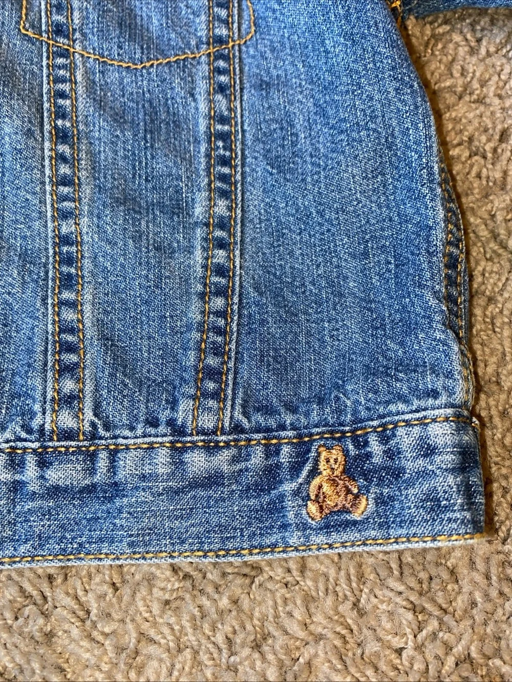 Vintage Baby Gap Denim Jacket size 12-18 mo. Classic Retro Lined Jean Cotton